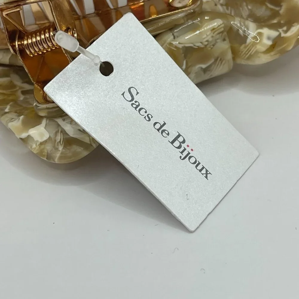 NWT Marble Effect Bow Shaped Hair Clip